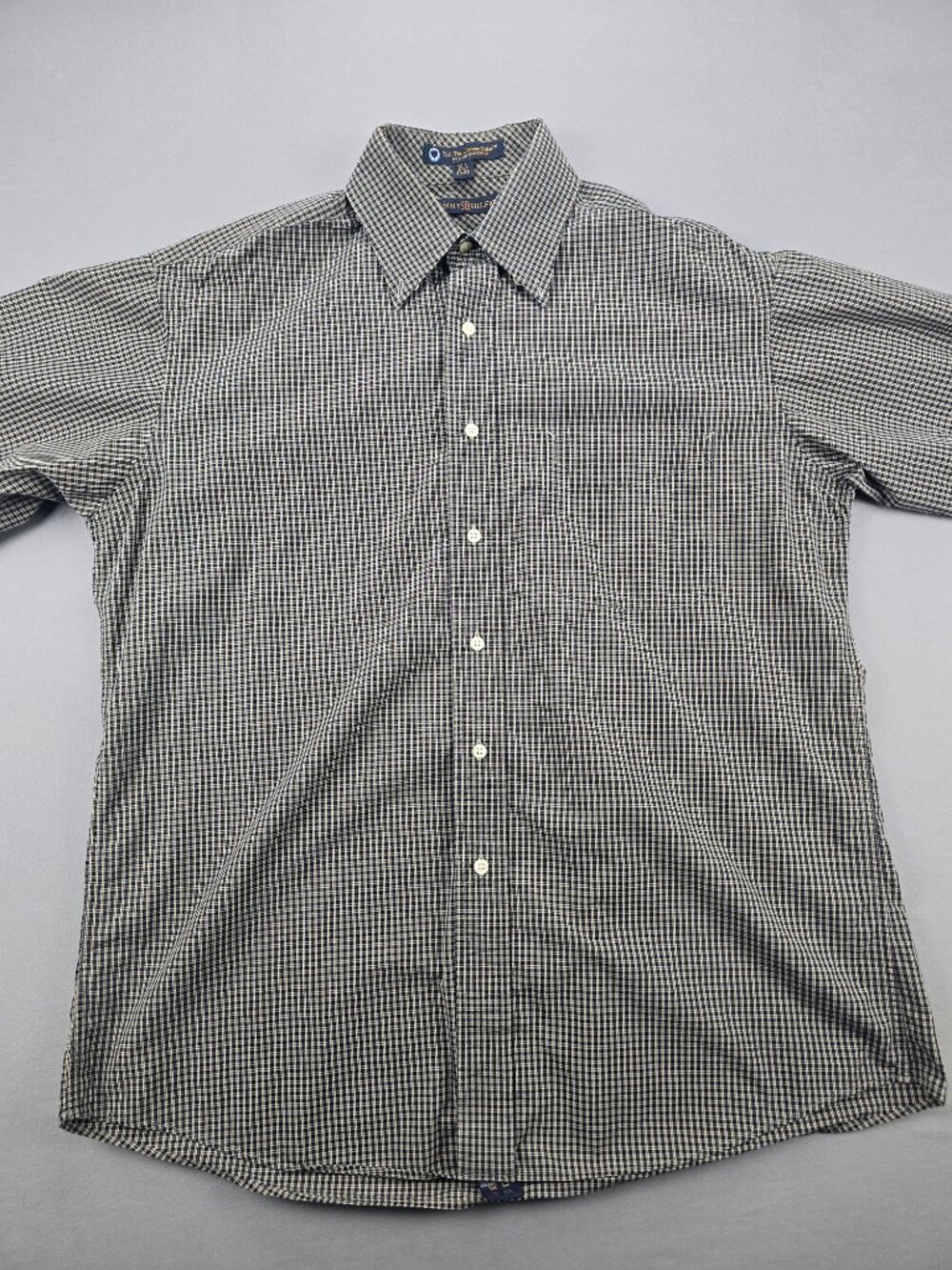 Vintage Tommy Hilfiger Men's 100% Cotton Tattersall Dress Shirt - M
